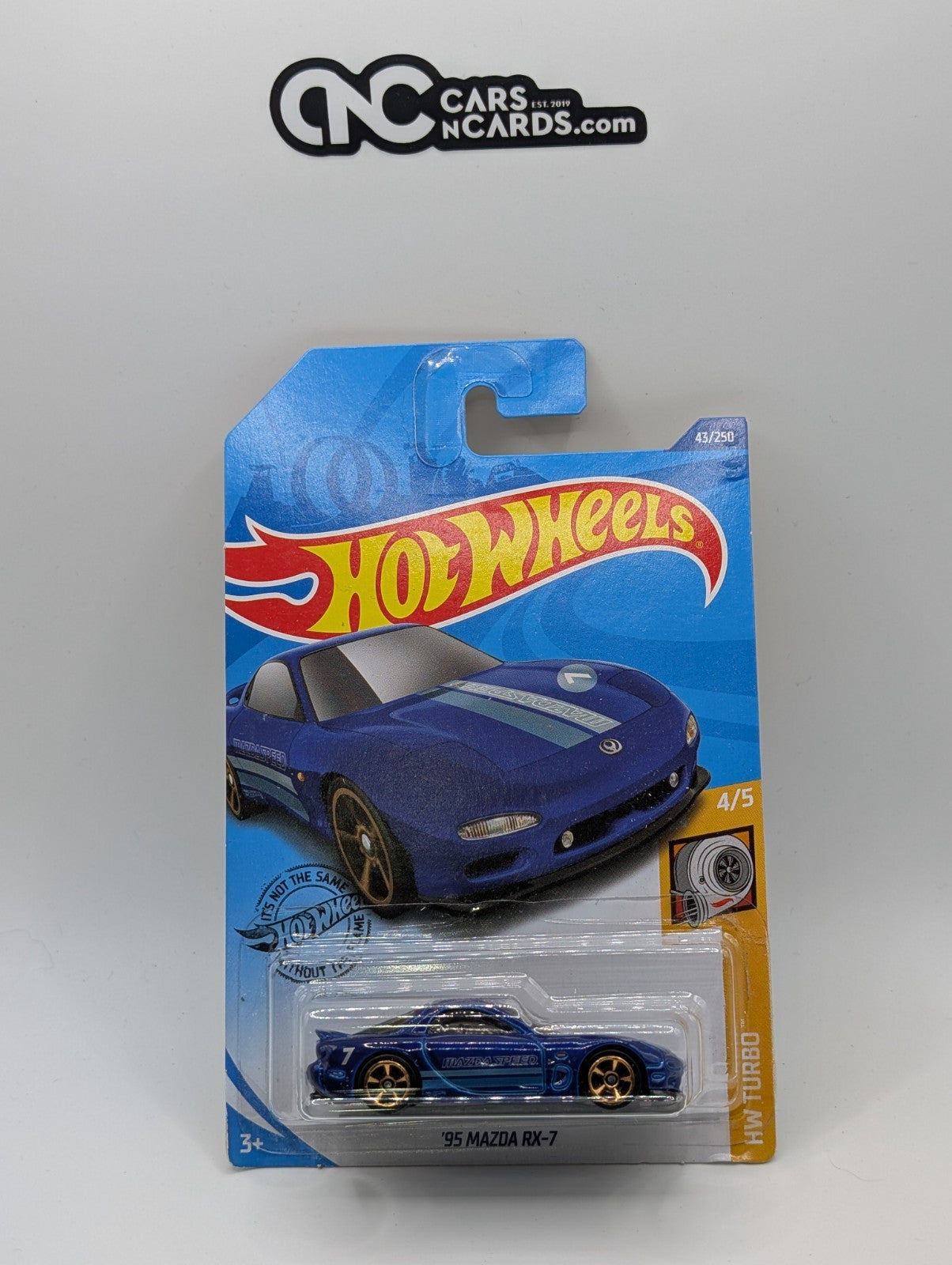 2020 Hot Wheels HW Turbo 4/5 '95 Mazda RX-7 Blue 43/250