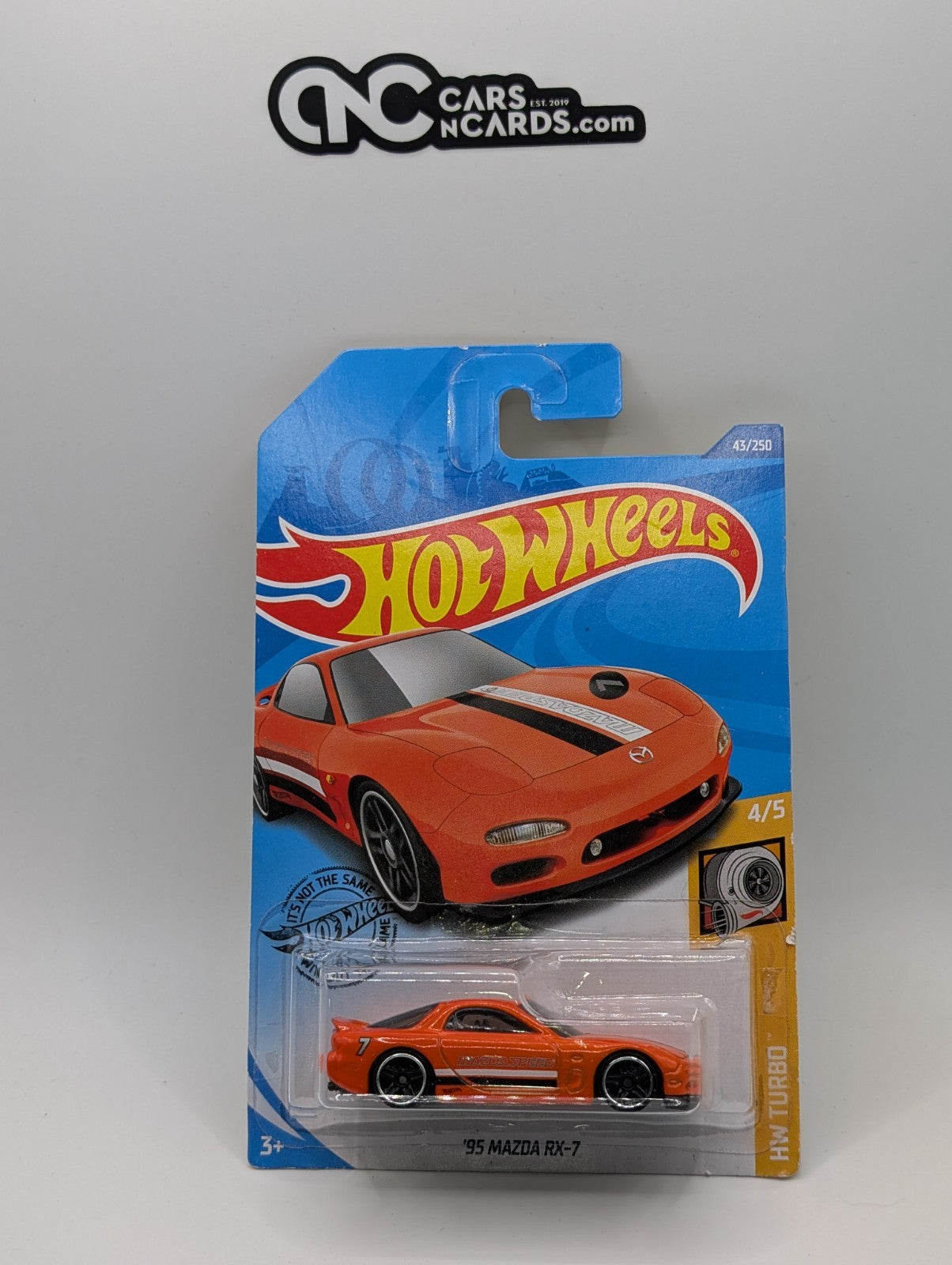 2020 Hot Wheels HW Turbo 4/5 '95 Mazda RX-7 Orange 43/250