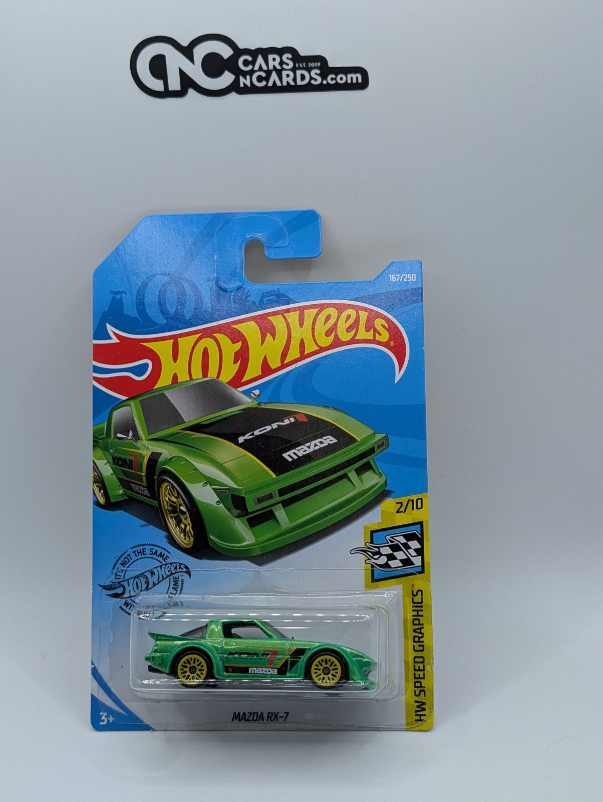 2019 Hot Wheels HW Speed Graphics 2/10 Mazda RX-7 Green 167/250