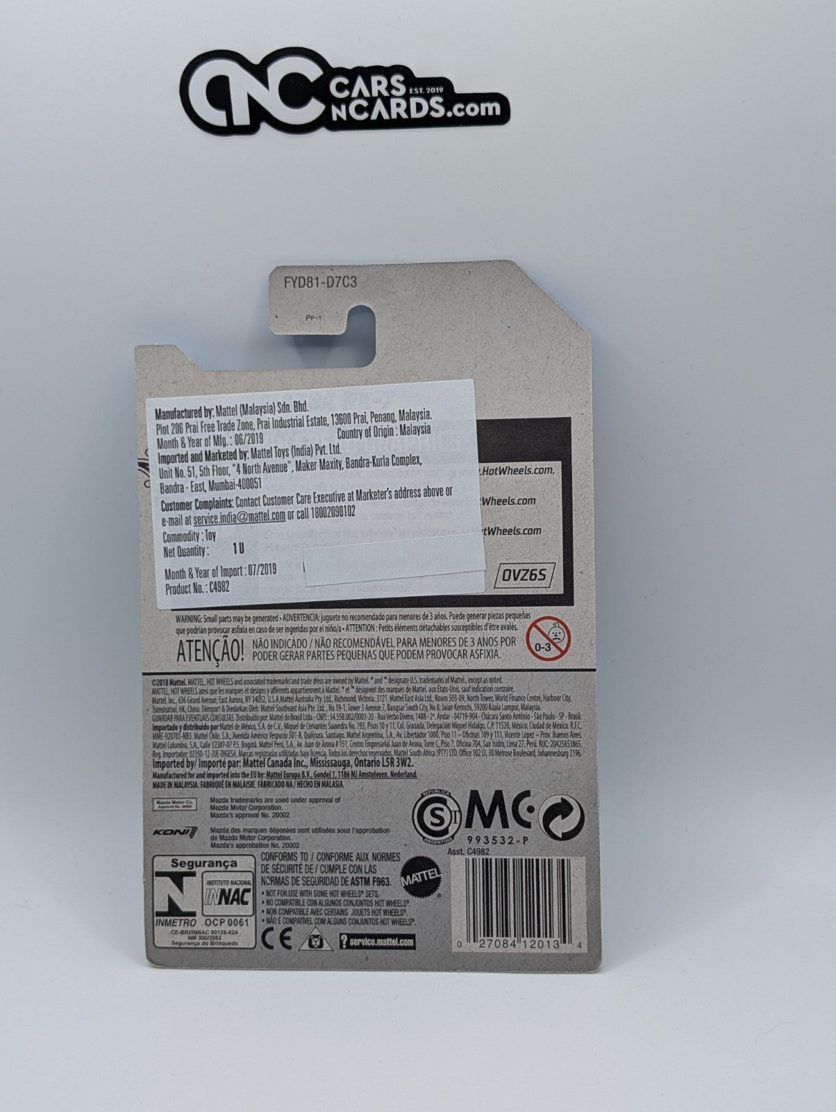 2019 Hot Wheels HW Speed Graphics 2/10 Mazda RX-7 Green 167/250