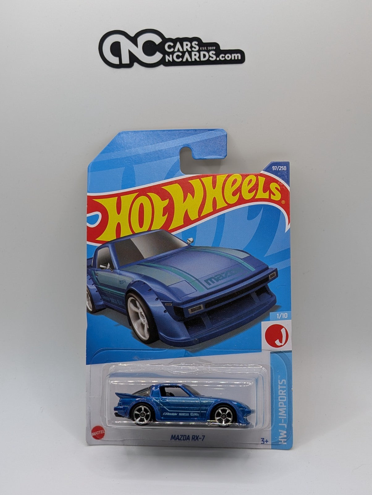 2022 Hot Wheels HW J-Imports 1/10 Mazda RX-7 Blue 97/250