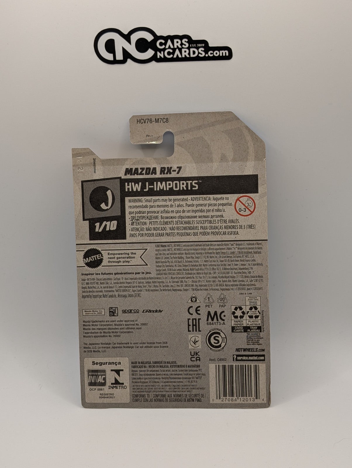 2022 Hot Wheels HW J-Imports 1/10 Mazda RX-7 Blue 97/250