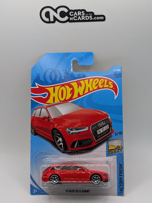 2018 Hot Wheels Factory Fresh '17 Audi RS 6 Avant Red 271/365 (Soft Corners)