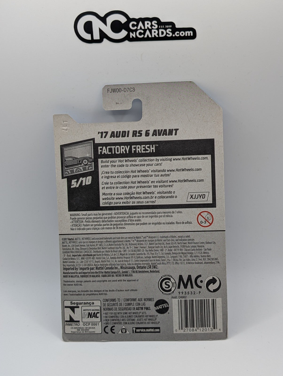 2018 Hot Wheels Factory Fresh '17 Audi RS 6 Avant Red 271/365 (Soft Corners)