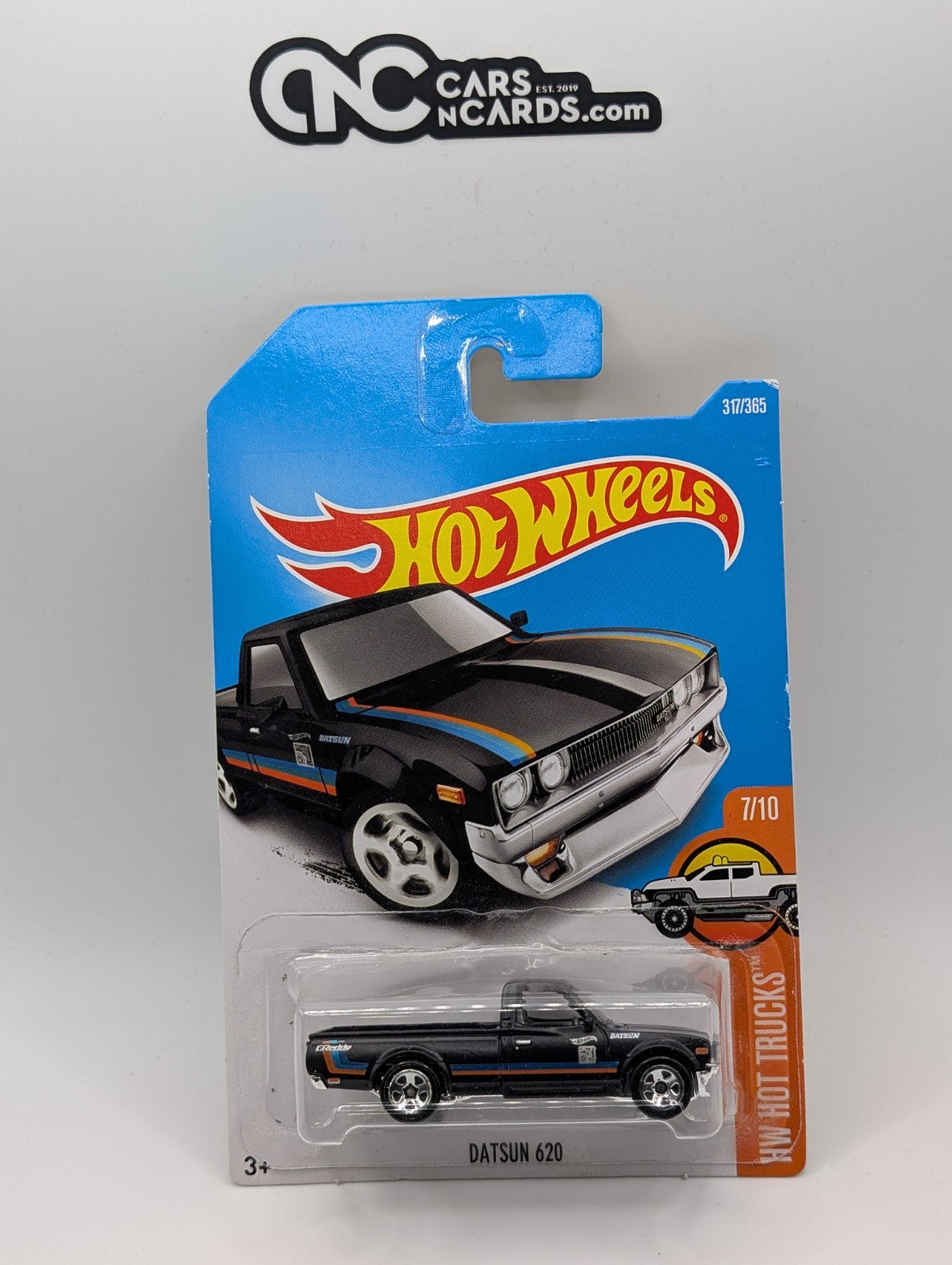 2017 Hot Wheels HW Hot Trucks 7/10 Datsun 620 Black 317/365