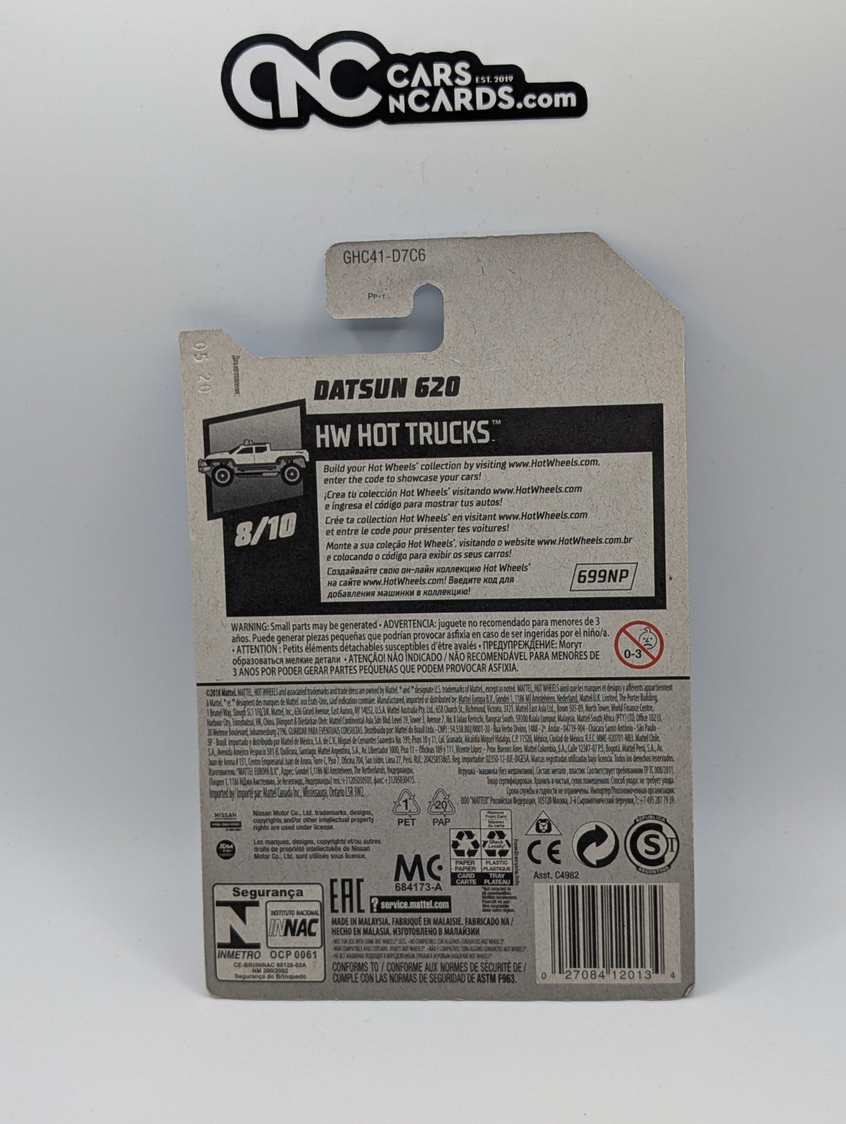 2020 Hot Wheels HW Hot Trucks 8/10 Datsun 620 Red 182/250