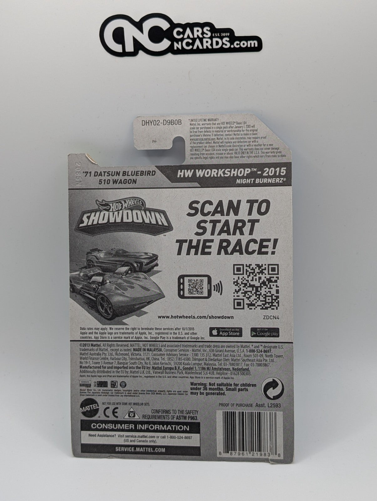2015 Hot Wheels '71 Datsun Bluebird 510 Wagon KMART Exclusive (Card Damage)
