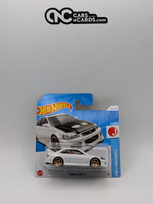 2024 Hot Wheels HW J-Imports 2/10 Honda Civic Si White Short Card 45/250