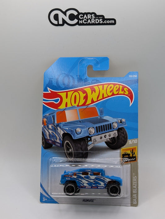 2019 Hot Wheels Baja Blazers 9/10 Humvee Treasure Hunt Blue 133/250 TH