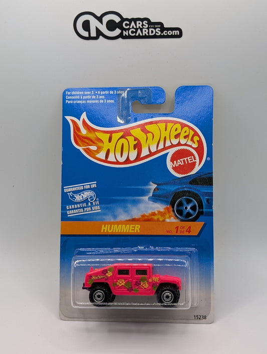 1996 Hot Wheels Mod Bod 1/4 Hummer Pink Flowers #396