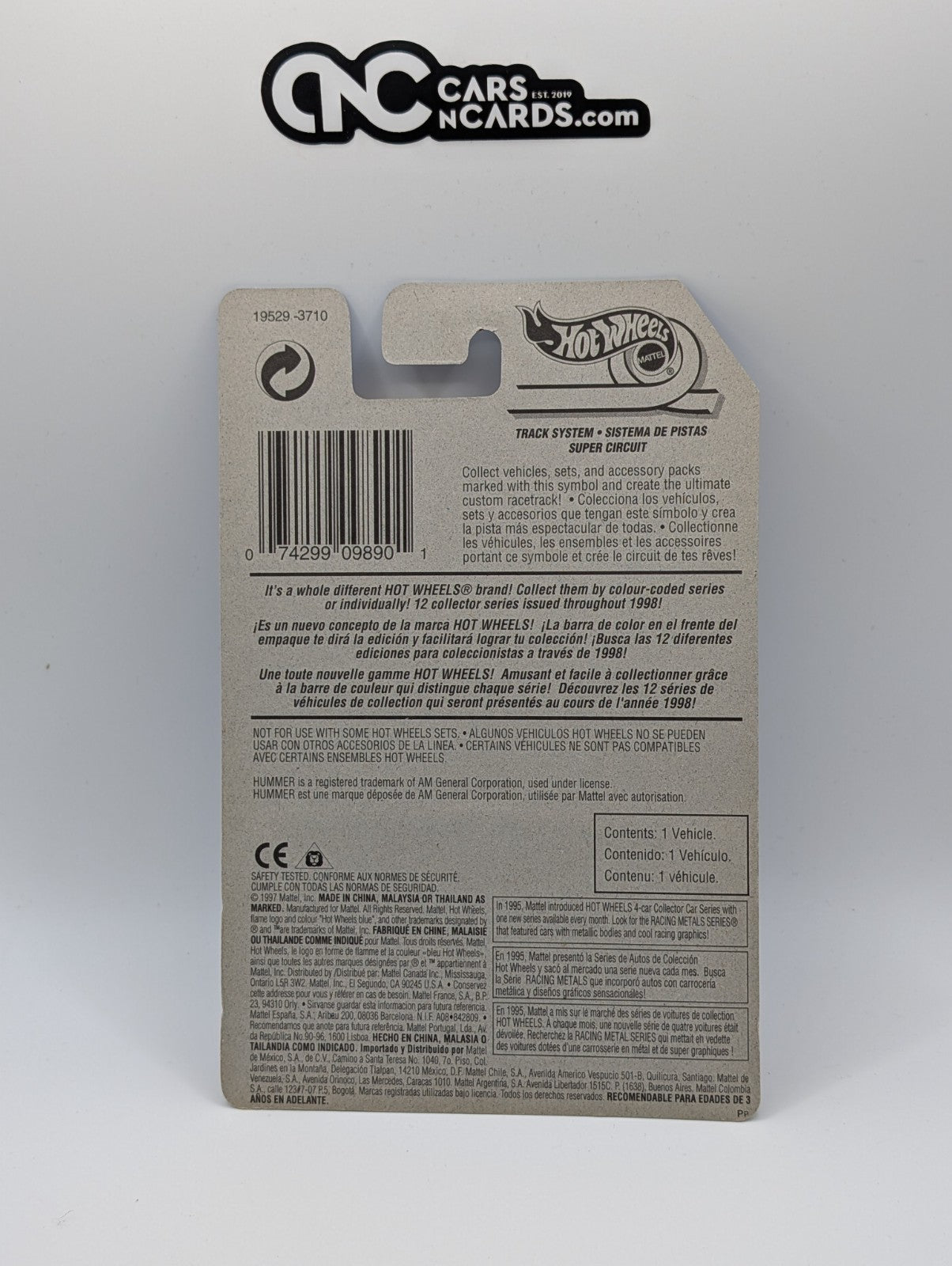 1998 Hot Wheels Hummer White Zebra Stripes #858