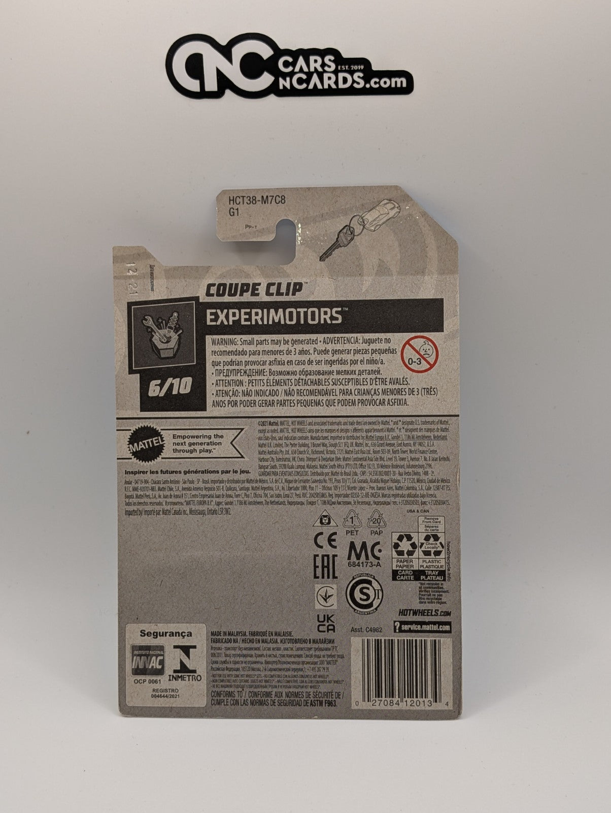 2022 Hot Wheels Experimotors 6/10 Coupe Clip Zamac Silver 101/250