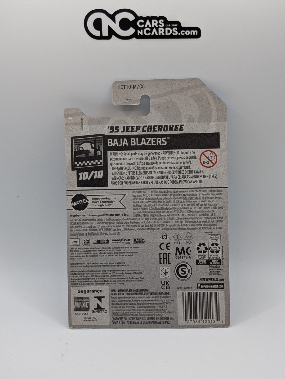 2022 Hot Wheels Baja Blazers 10/10 '95 Jeep Cherokee Green 150/250