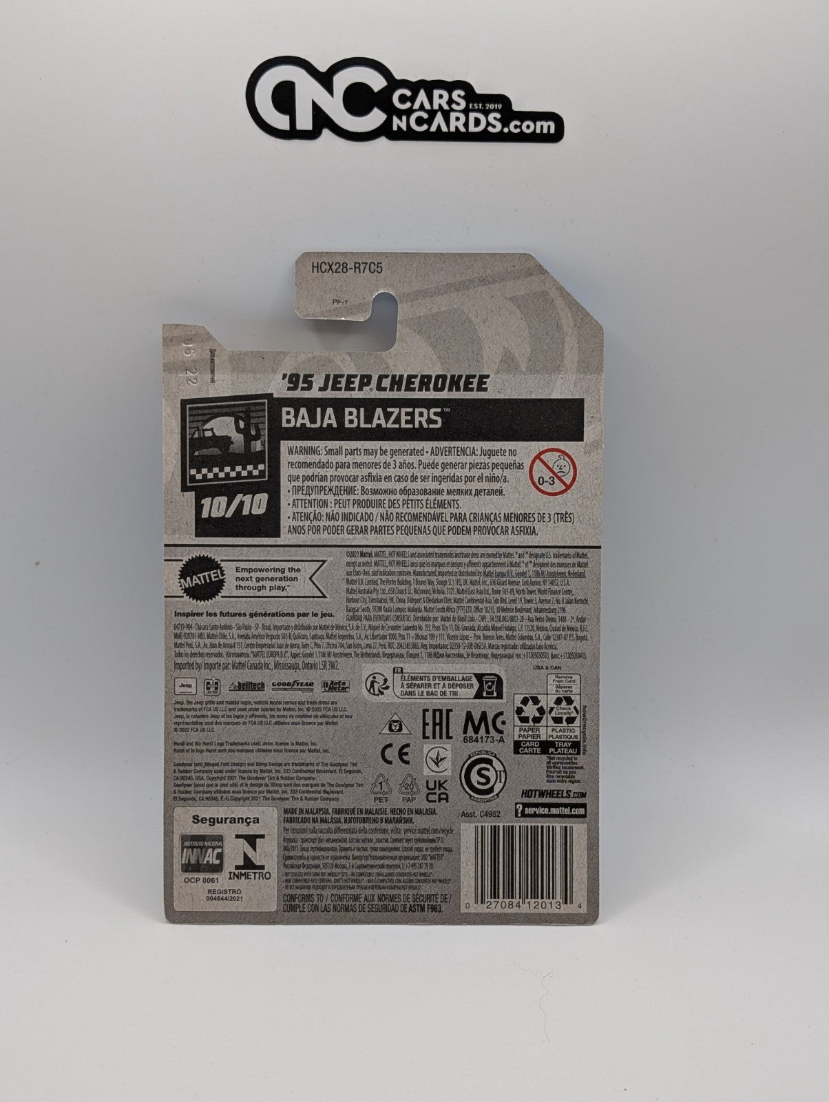 2022 Hot Wheels Baja Blazers 10/10 '95 Jeep Cherokee Red 150/250
