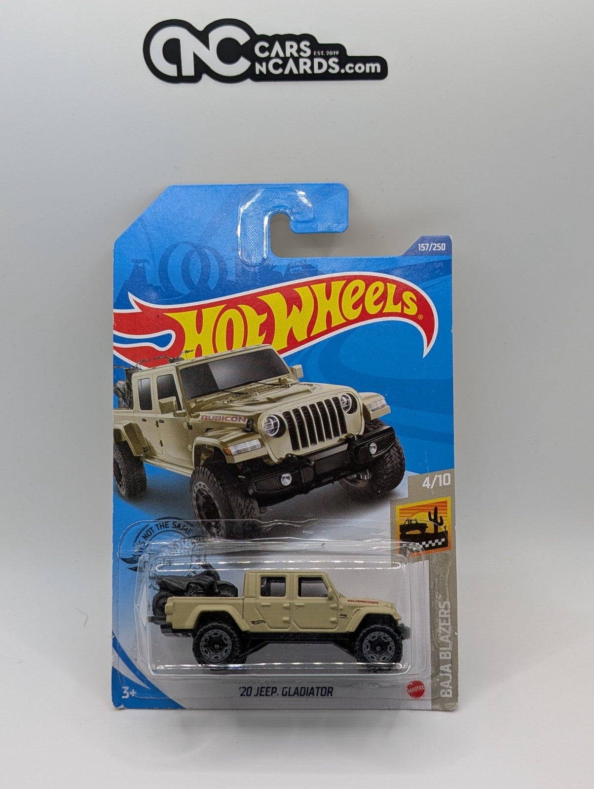 2020 Hot Wheels Baja Blazers 4/10 '20 Jeep Gladiator Tan 157/250 (Soft Corners)