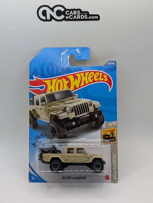 2020 Hot Wheels Baja Blazers 4/10 '20 Jeep Gladiator Tan 157/250 (Soft Corners)