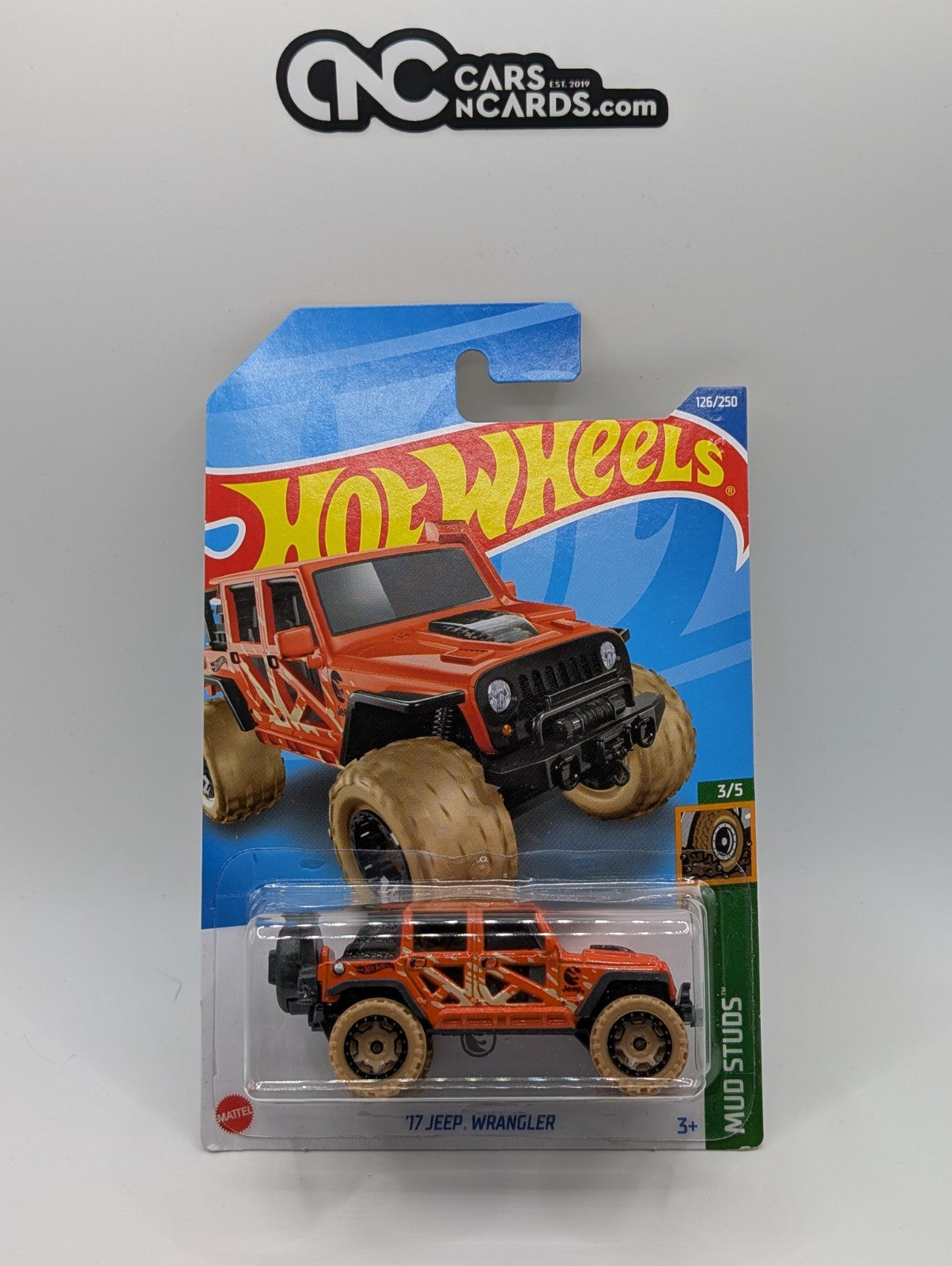 2022 Hot Wheels Mud Studs 3/5 '17 Jeep Wrangler Treasure Hunt 126/250 TH