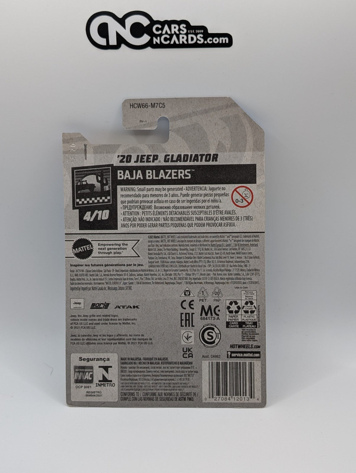 2022 Hot Wheels Baja Blazers 4/10 '20 Jeep Gladiator White Borla 26/250