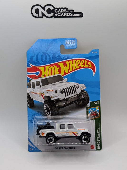 2021 Hot Wheels '20 Jeep Gladiator White 117/250 Dollar General Exclusive