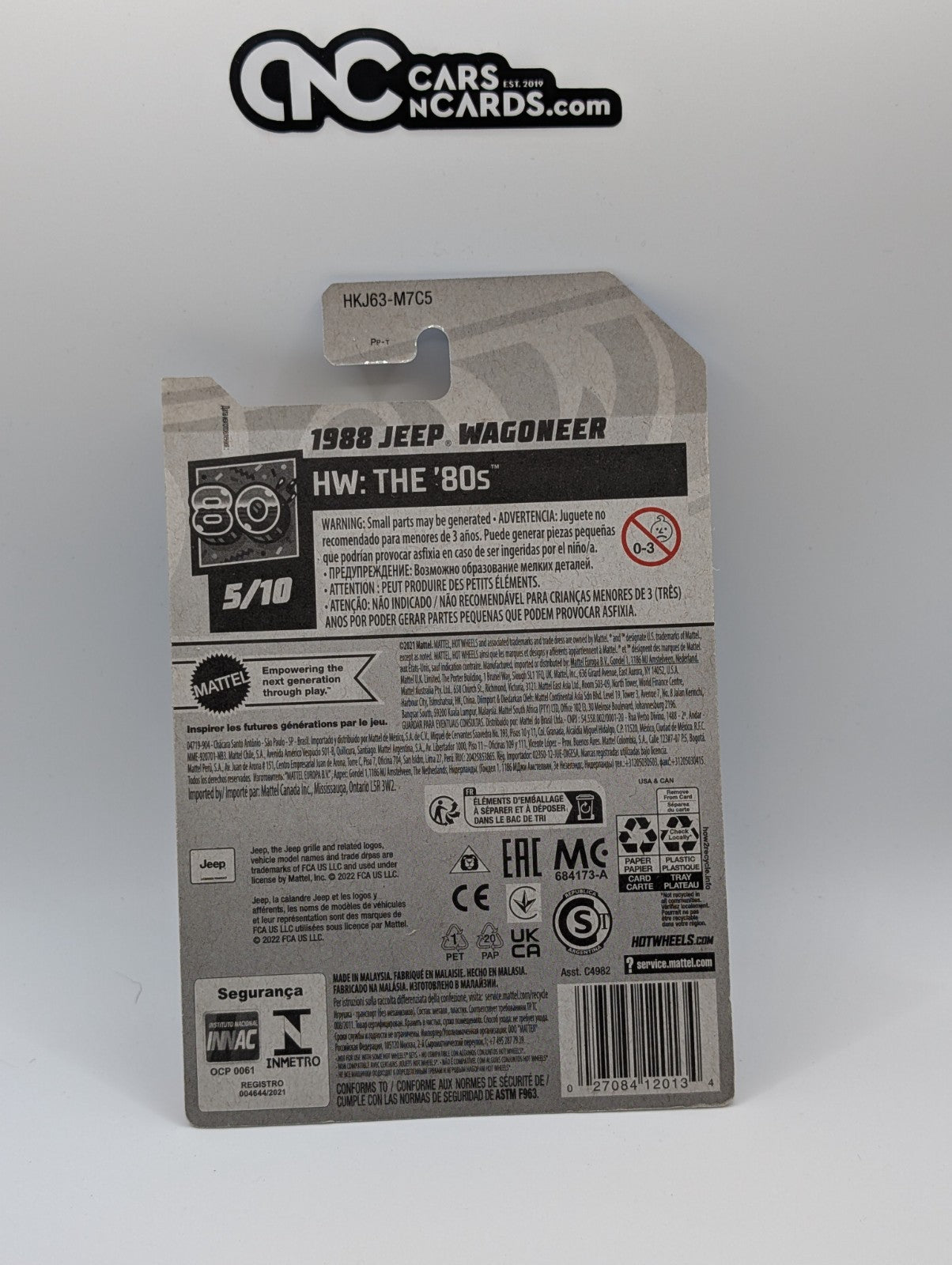 2023 Hot Wheels HW The '80s 5/10 1988 Jeep Wagoneer Black & Black 52/250
