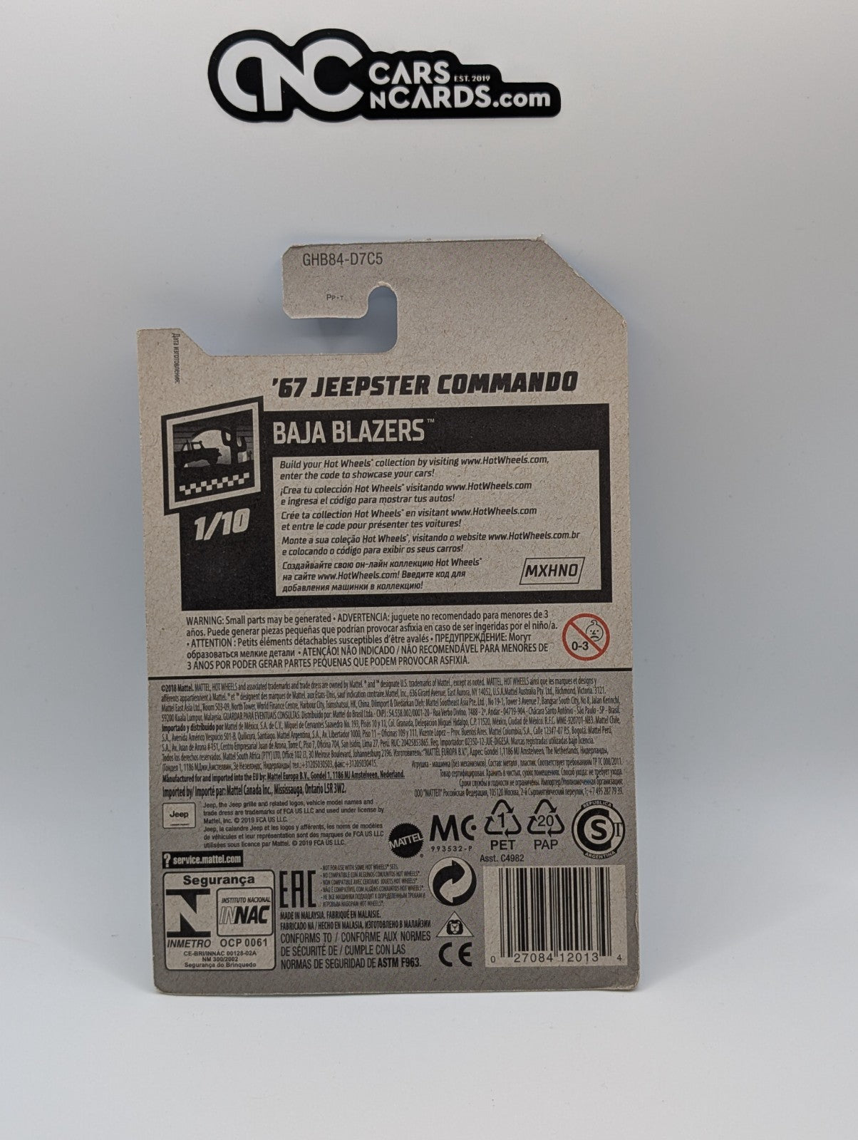 2020 Hot Wheels Baja Blazers 1/10 '67 Jeepster Commando Blue 71/250