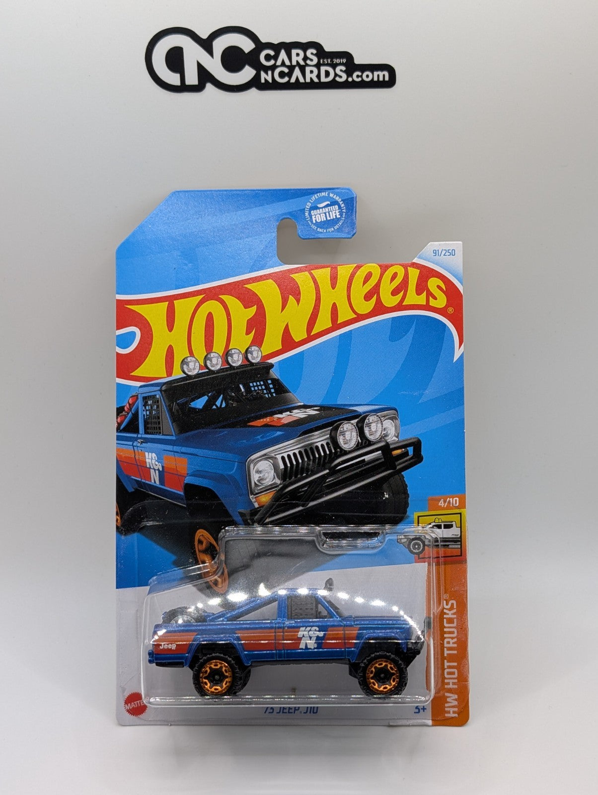 2024 Hot Wheels HW Hot Trucks 4/10 '73 Jeep J10 Blue K&N 91/250