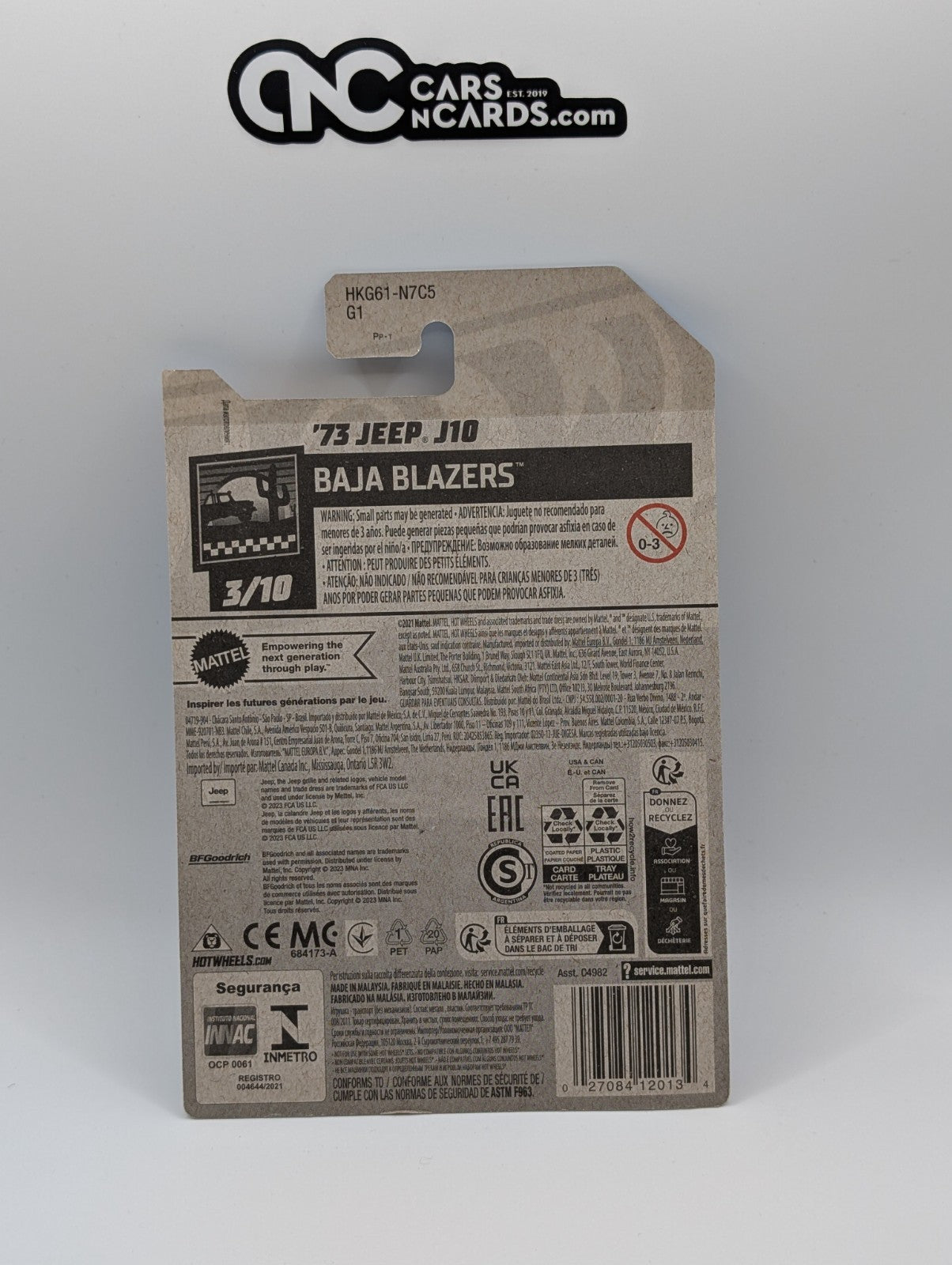 2023 Hot Wheels Baja Blazers 3/10 '73 Jeep J10 Orange 196/250