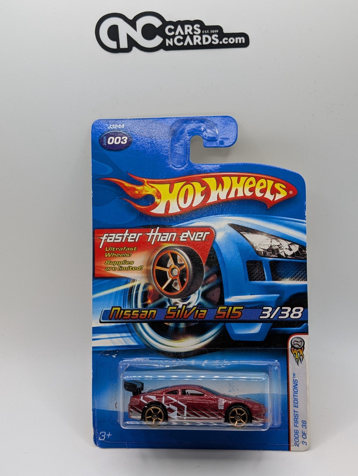 2006 Hot Wheels First Editions 3/38 Nissan Silvia S15 Red (Soft Corner)