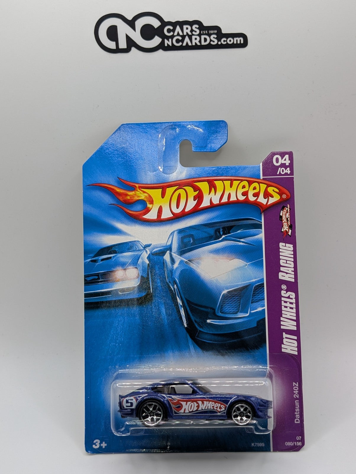 2007 Hot Wheels HW Racing 4/4 Datsun 240Z Blue 80/180