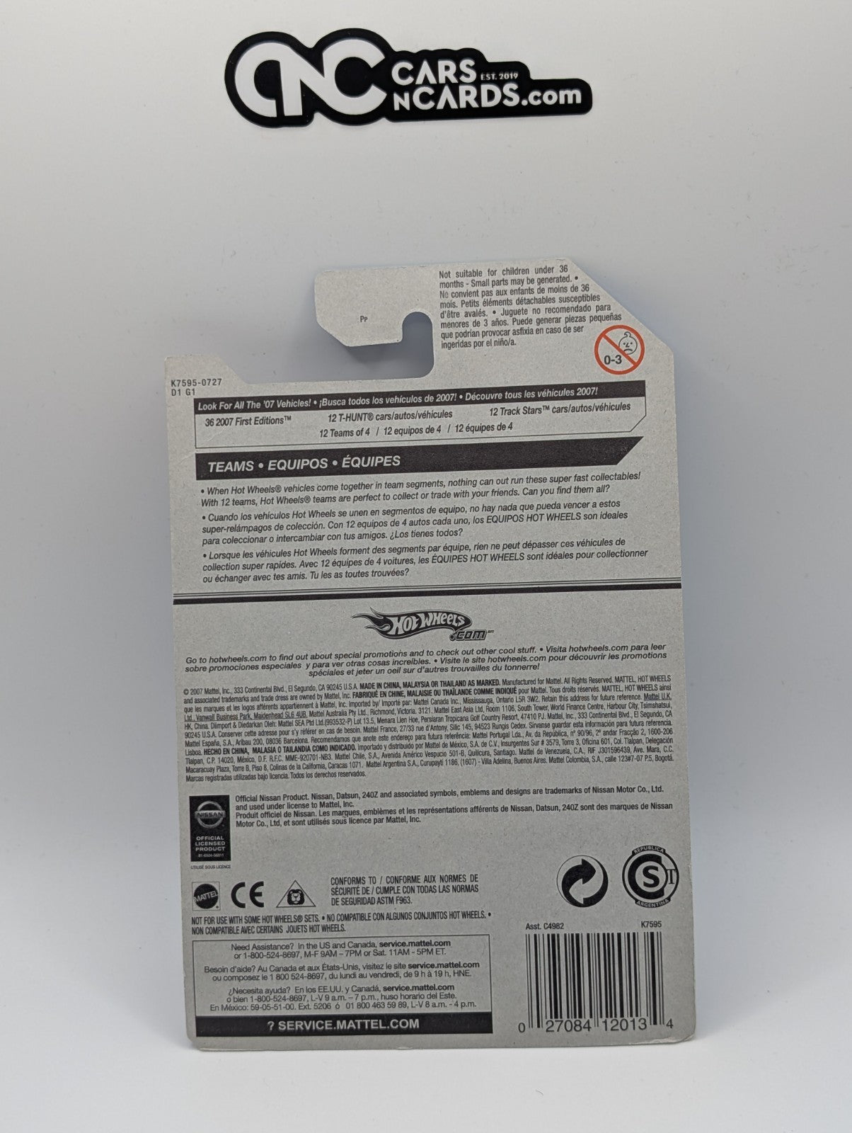 2007 Hot Wheels HW Racing 4/4 Datsun 240Z Blue 80/180