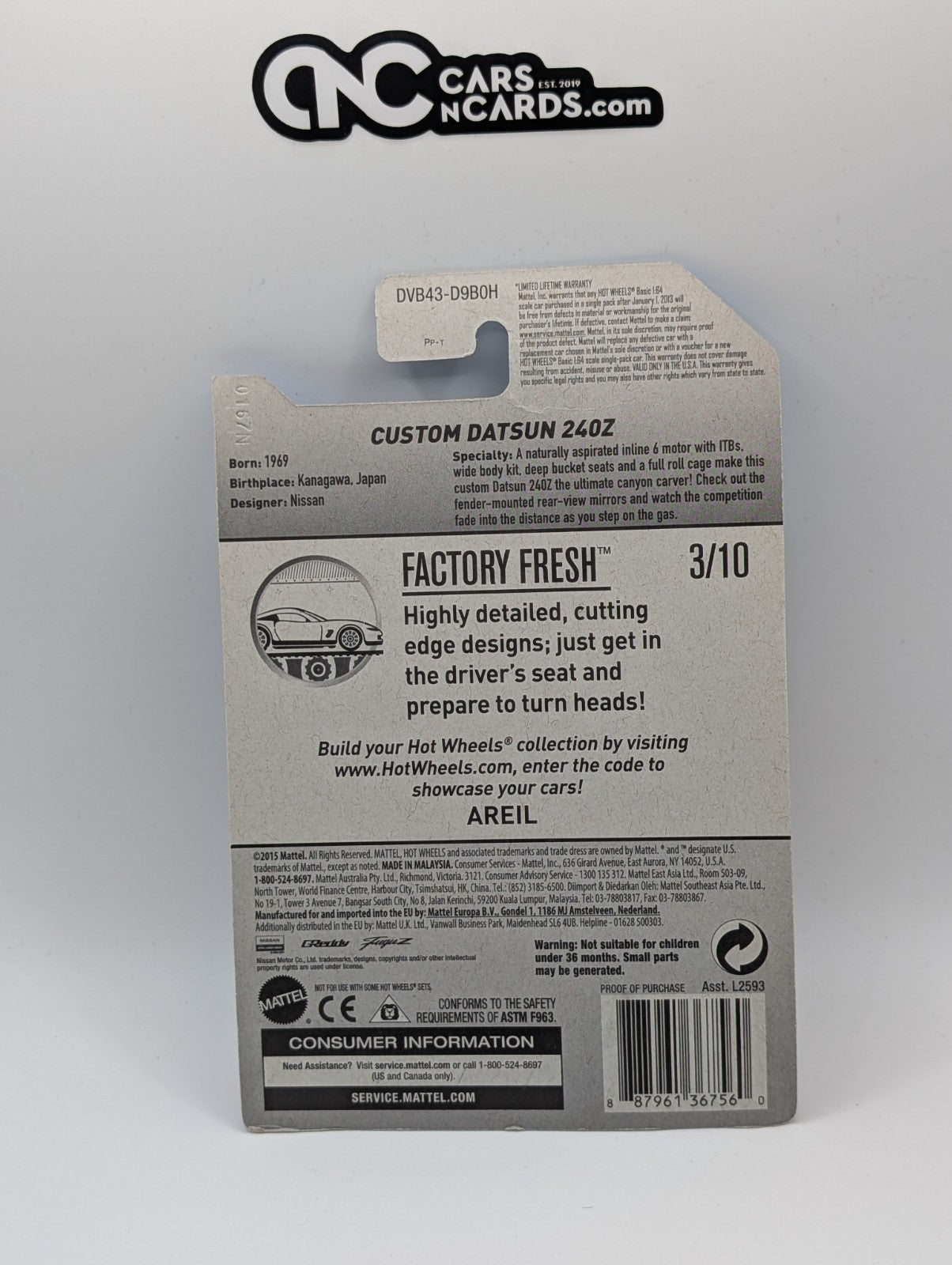 2017 Hot Wheels Factory Fresh Custom Datsun 240Z Orange FuguZ 174/365