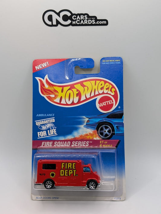 1996 Hot Wheels Fire Squad 1/4 Fire Dept. Ambulance #15273 (Soft Corners)