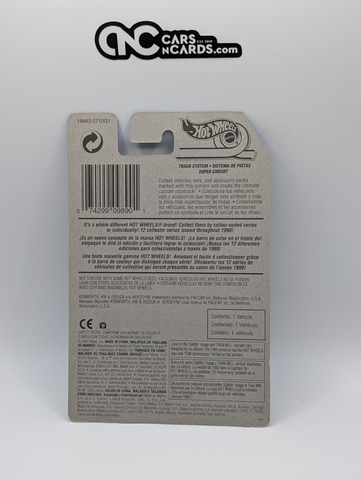 1998 Hot Wheels Kenworth Cabover Ramp Truck Green 19943 Collector #774