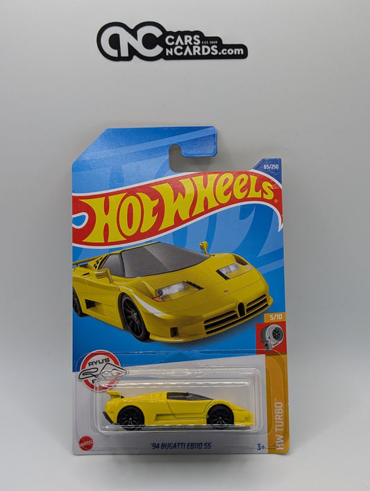 2022 Hot Wheels HW Turbo 5/10 '94 Bugatti EB110 SS Yellow 65/250
