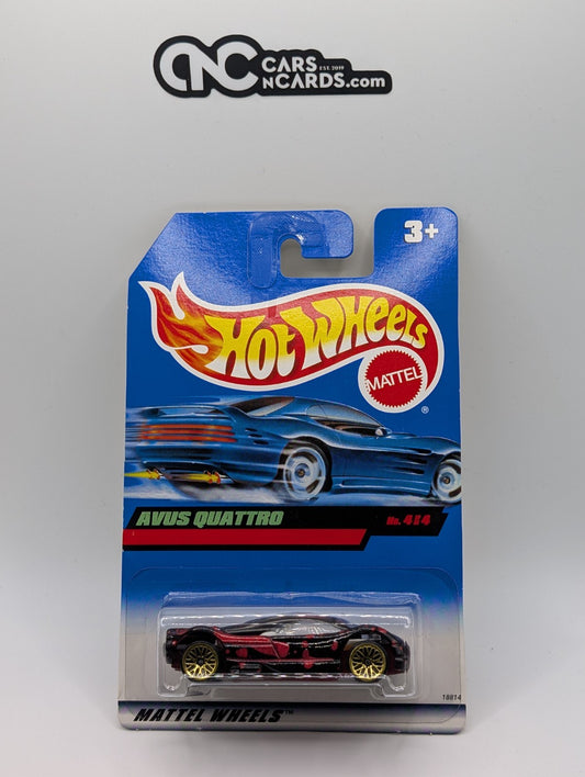 1998 Hot Wheels Tech Tones 4/4 Avus Quattro Black Collector #748