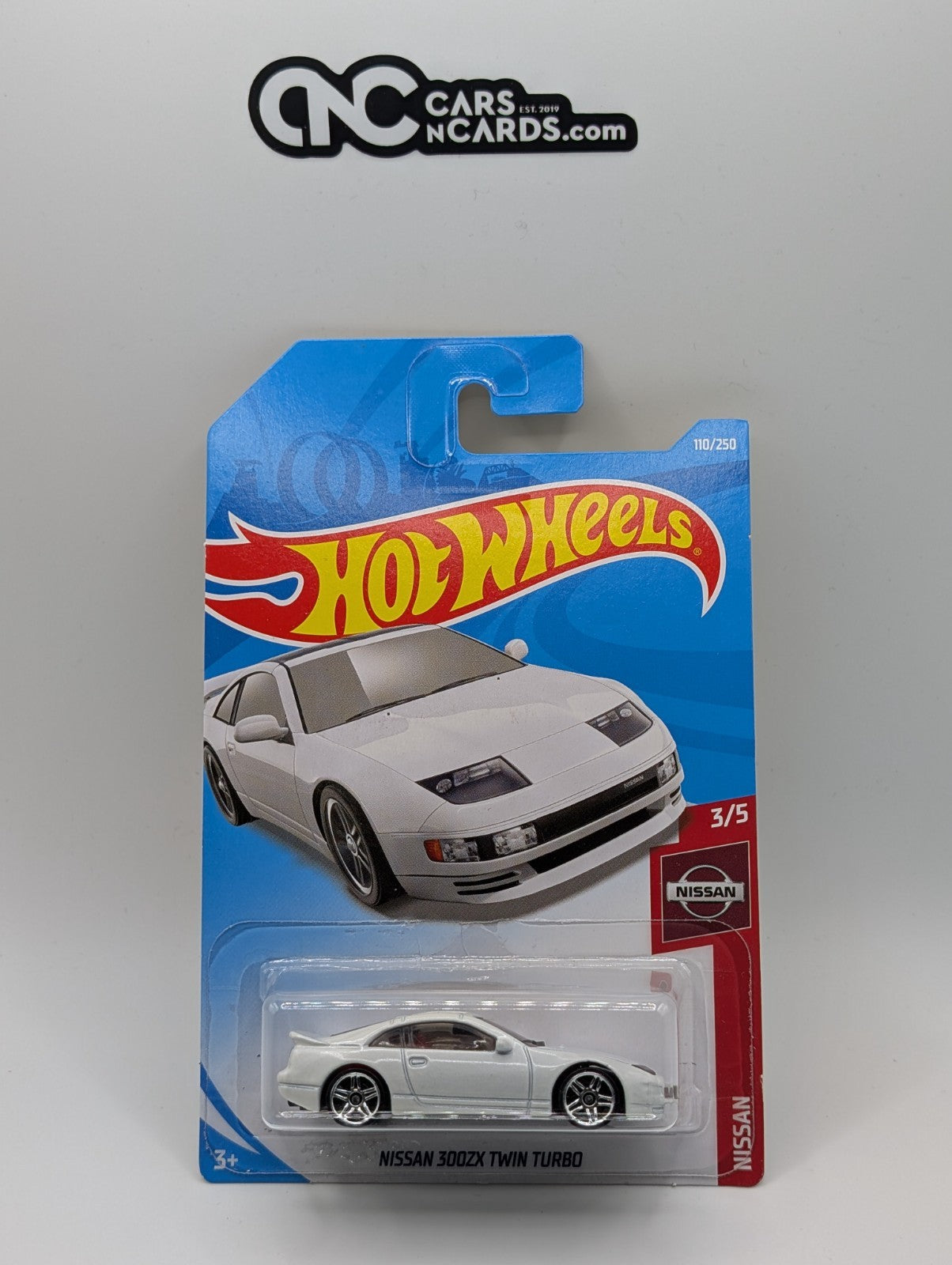 2019 Hot Wheels Nissan 3/5 Nissan 300ZX Twin Turbo White 110/250