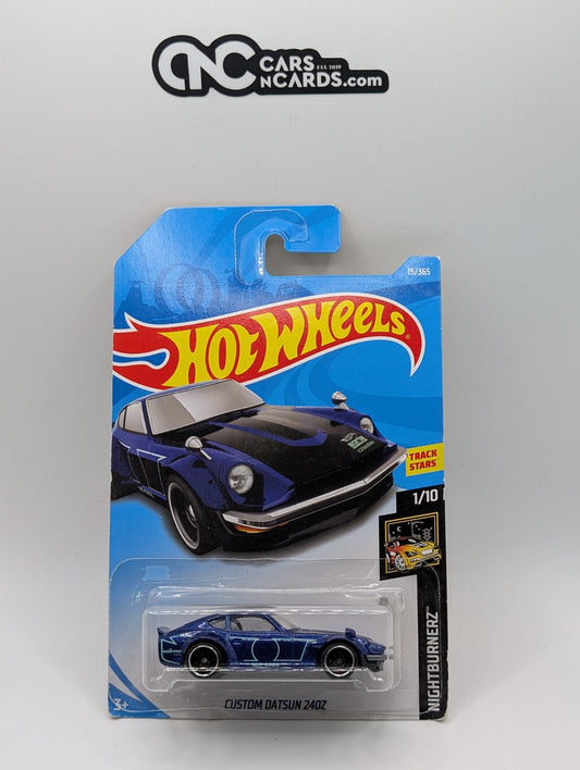 2018 Hot Wheels Nightburnerz 1/10 Custom Datsun 240Z Blue 15/365 (Soft Corners)