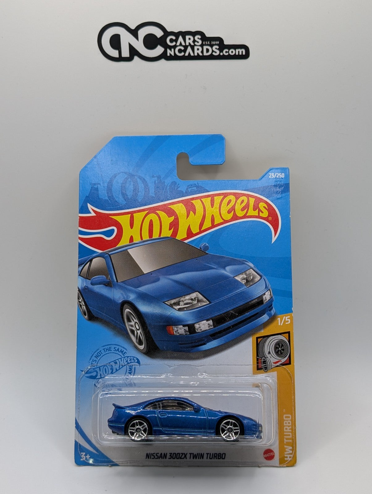 2021 Hot Wheels HW Turbo 1/5 Nissan 300ZX Twin Turbo Blue 23/250 (Soft Corner)