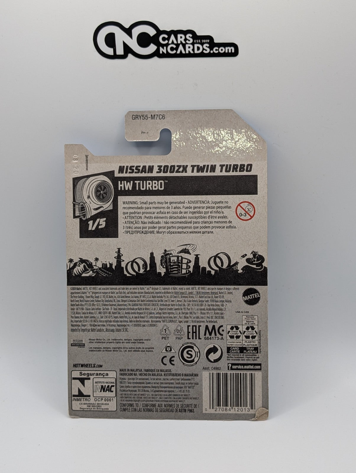 2021 Hot Wheels HW Turbo 1/5 Nissan 300ZX Twin Turbo Blue 23/250 (Soft Corner)