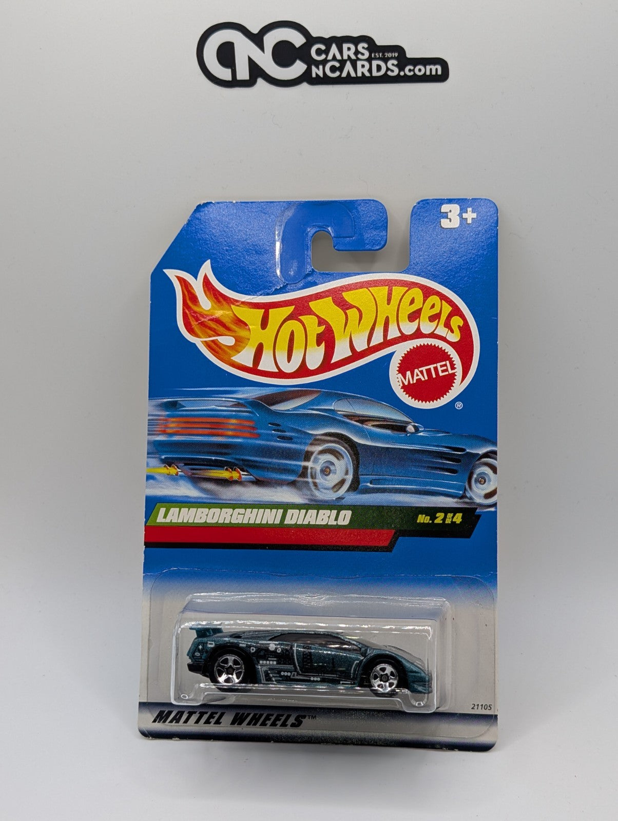 1999 Hot Wheels X-Ray Cruiser 2/4 Lamborghini Diablo Green 21105 #946 (Creased)