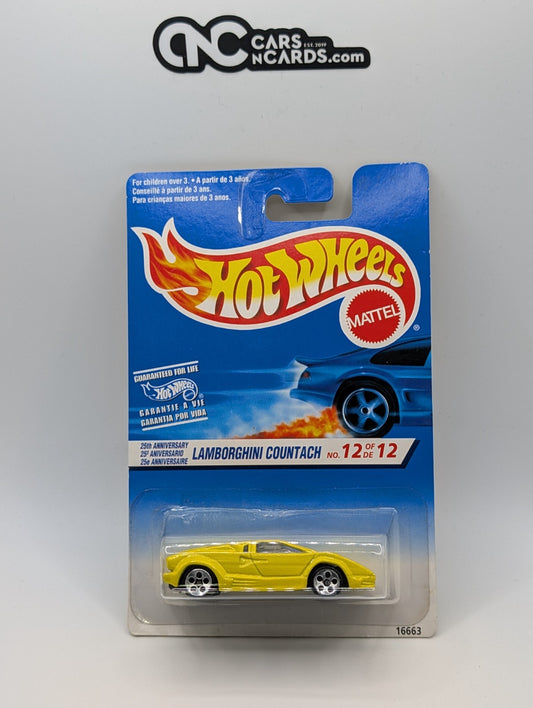 1997 Hot Wheels First Editions 12/12 Lamborghini Countach Yellow