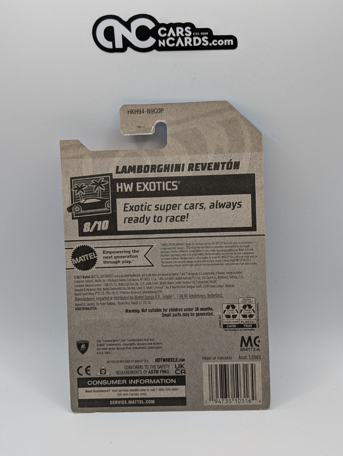 2023 Hot Wheels HW Exotics 8/10 Lamborghini Reventon Red 224/250