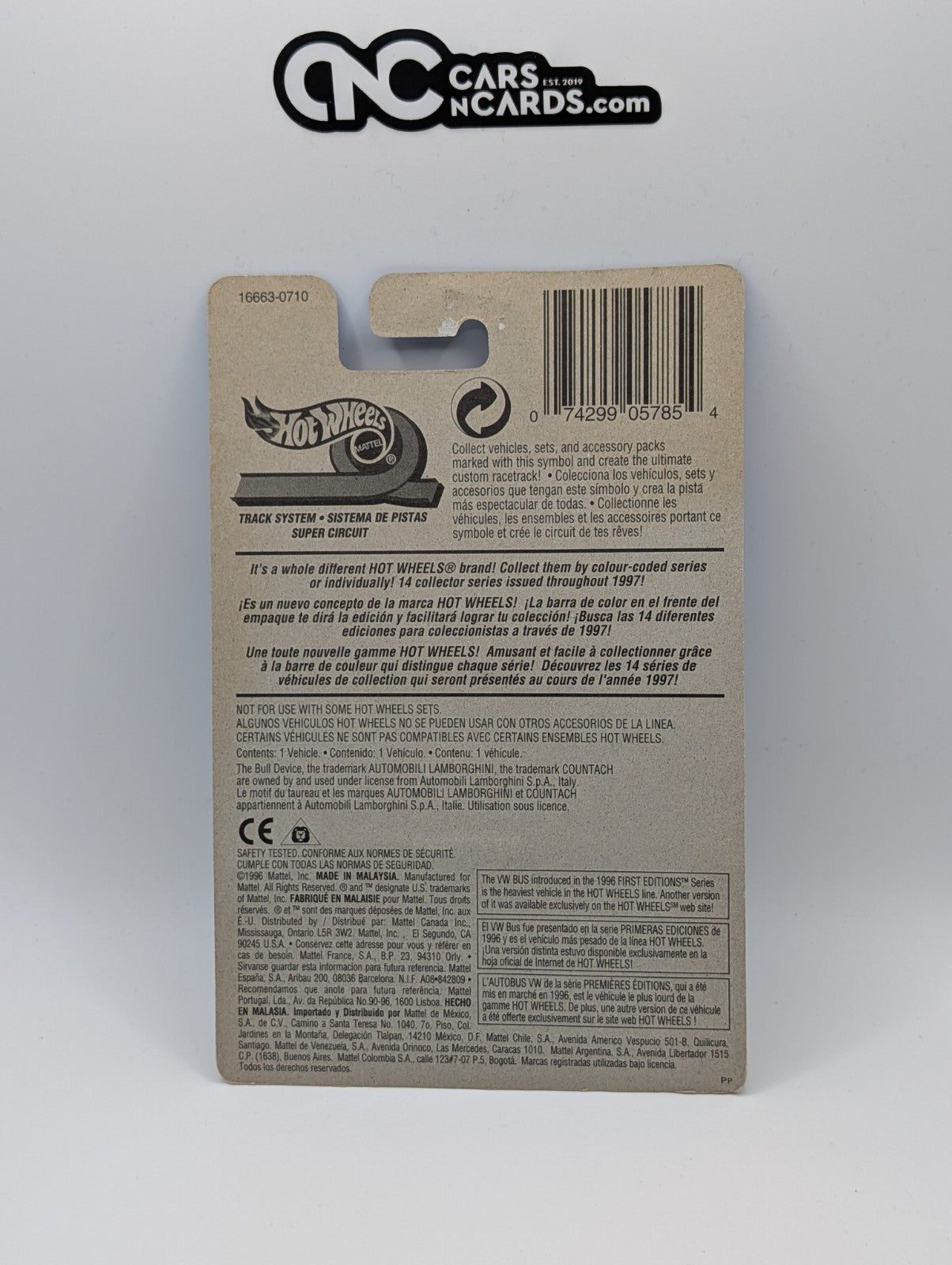 1997 Hot Wheels First Editions 12/12 Lamborghini Countach Yellow