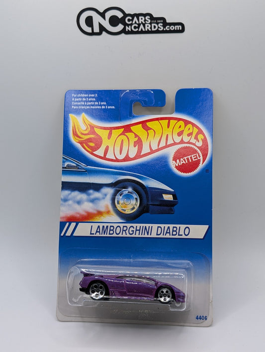 1995 Hot Wheels Lamborghini Diablo Dark Purple 5DOT 4406 Collector #227