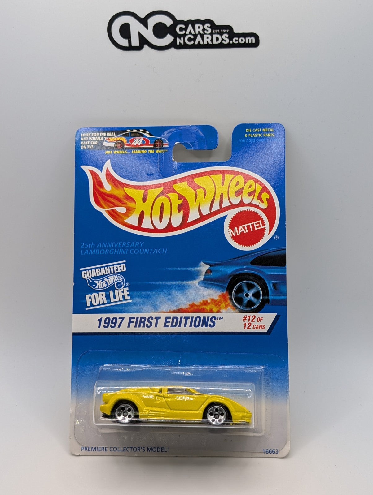 1997 Hot Wheels First Editions 12/12 Lamborghini Countach Yellow Collector #512