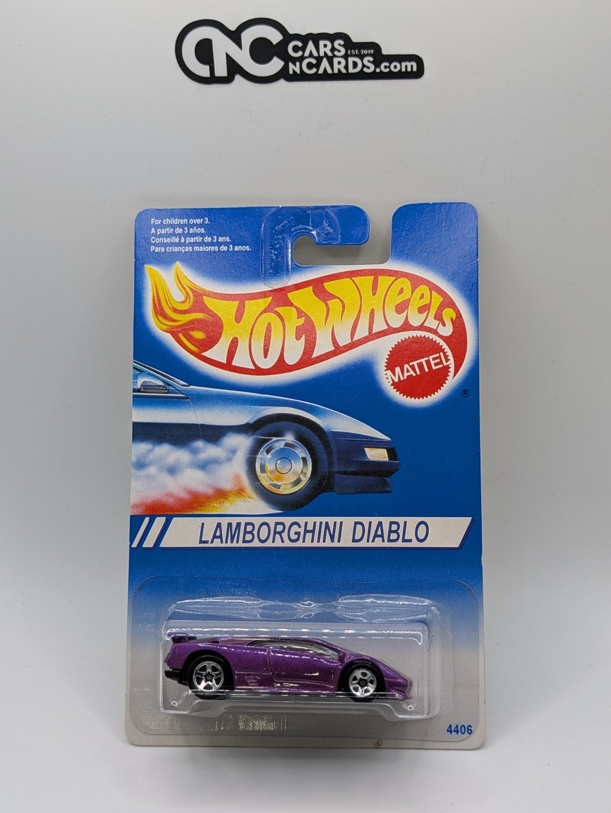 1995 Hot Wheels Lamborghini Diablo Dark Purple 5SP 4406 Collector #227