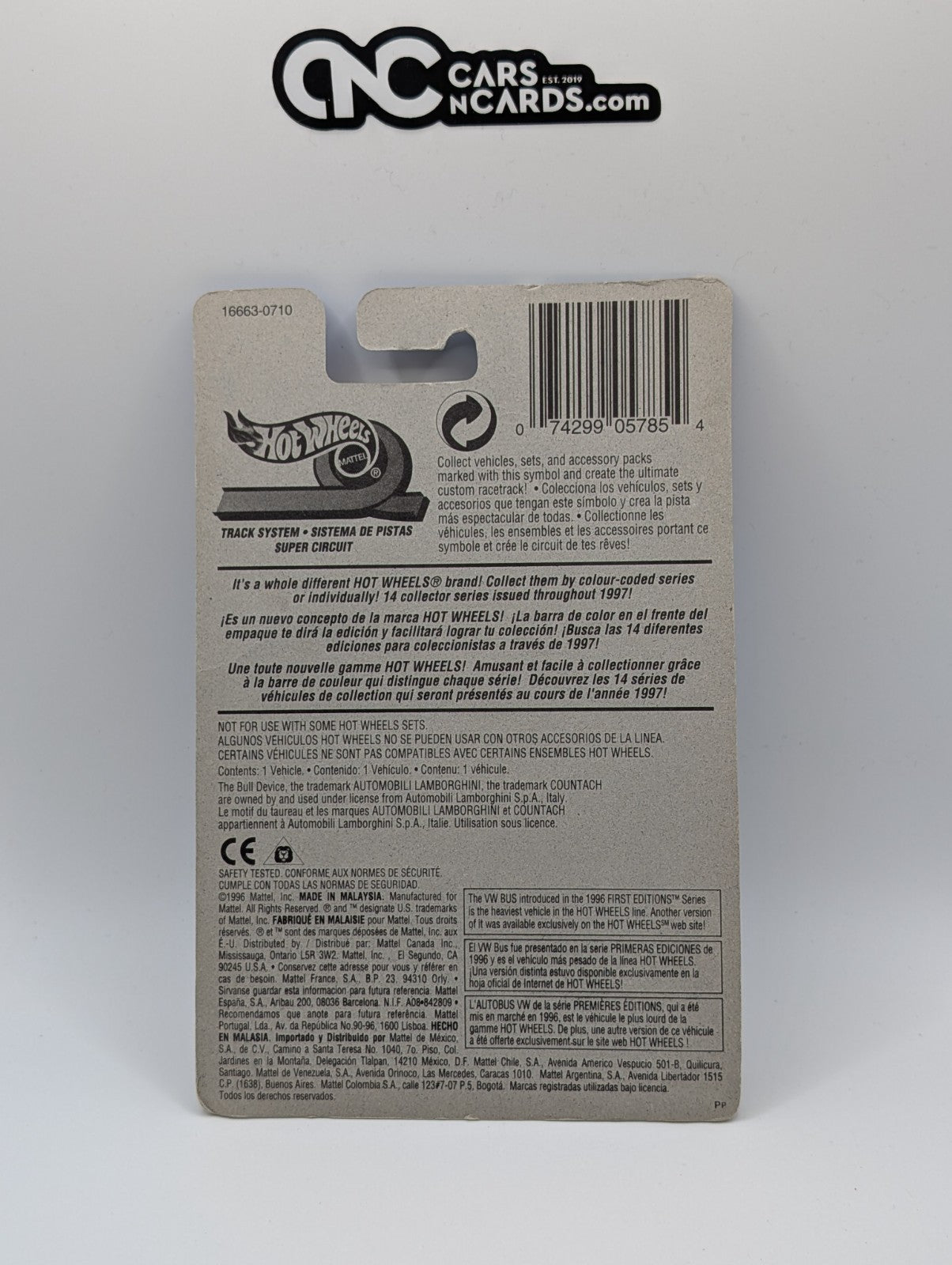 1997 Hot Wheels First Editions 12/12 Lamborghini Countach Yellow (Creased)