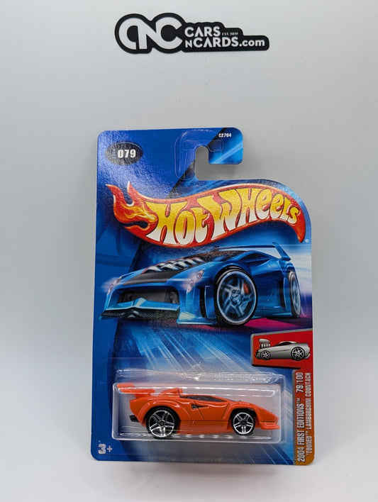 2004 Hot Wheels First Editions 79/100 'Tooned Lamborghini Countach Orange