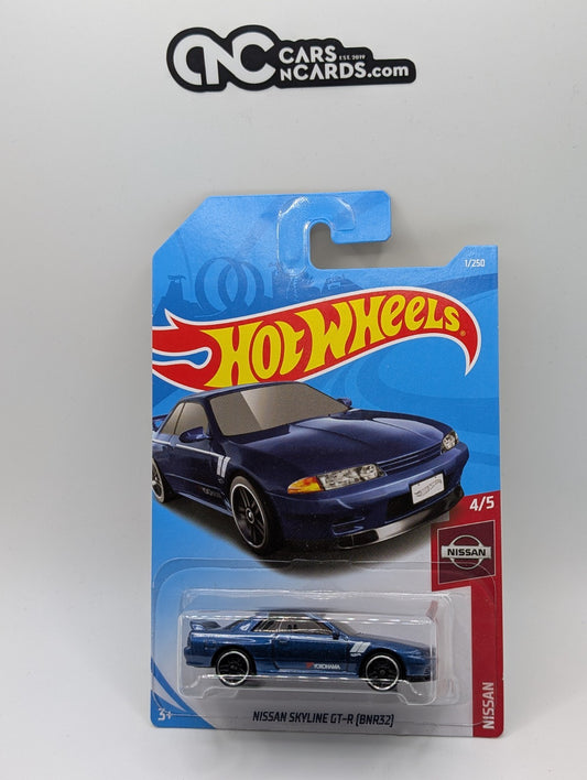 2019 Hot Wheels Nissan 4/5 Nissan Skyline GT-R (BNR32) Blue 1/250