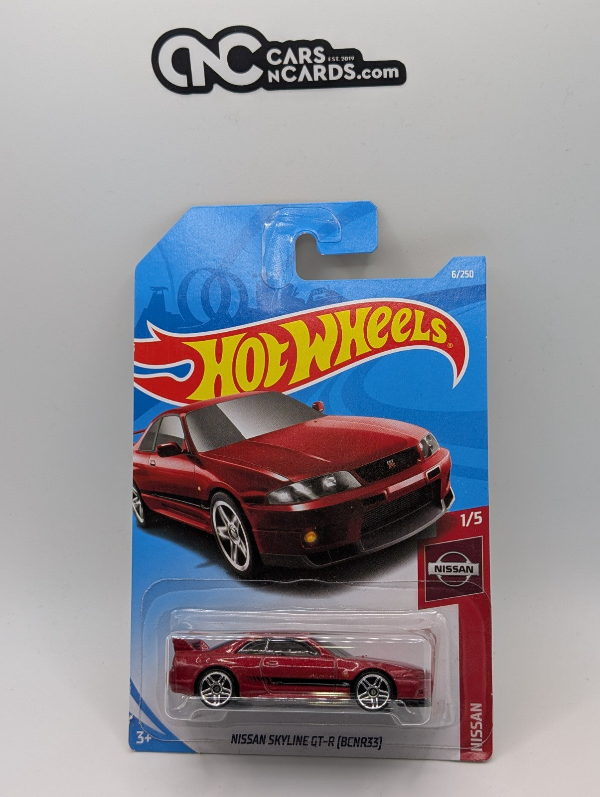 2019 Hot Wheels Nissan 1/5 Nissan Skyline GT-R (BCNR33) Red 6/250